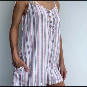COCONUT SUNSHINE STRIPED ROMPER